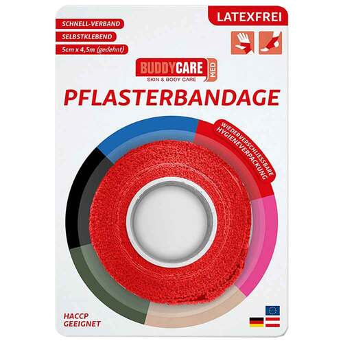 Pflasterbandage latexfrei Buddycare Med rot - 2