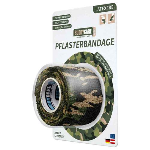 Pflasterbandage latexfrei Buddycare Med gr&uuml;n camo. - 1