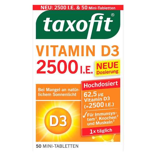 Taxofit Vitamin D3 2500 I.E. Tabletten - 1