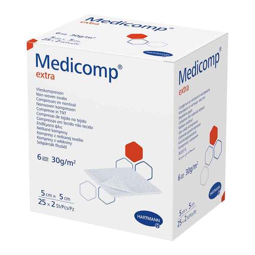 Medicomp extra Vlieskomp.steril 5x5 cm 6lagig - 1