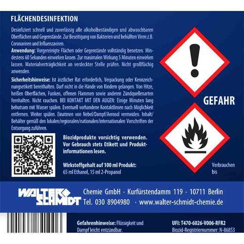 Fl&auml;chendesinfektionsmittel Spr&uuml;hflasche - 2