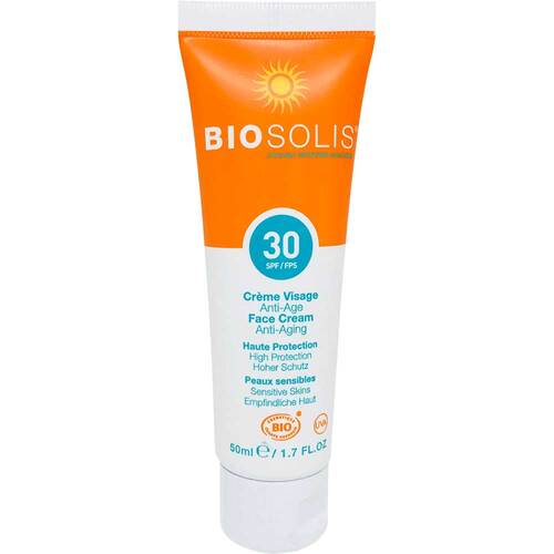 Bio Sonnencreme Gesicht Anti-Aging LSF 30 Biosolis - 1