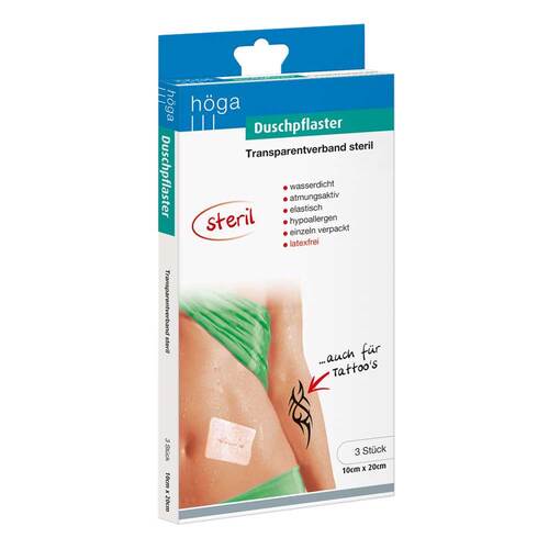 Duschpflaster 10x20 cm Transparentverband steril - 1