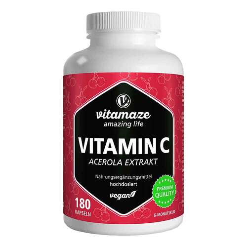 Vitamin C 160 mg Acerola Extrakt pur vegan Kapseln - 1