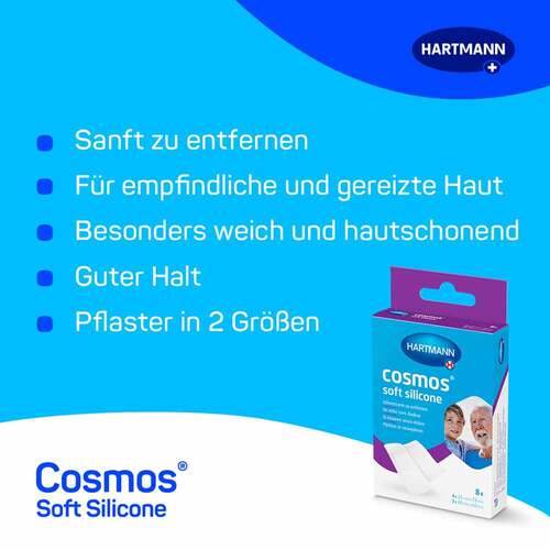  cosmos® soft silicone Pflaster 2 Gr&ouml;&szlig;en - 2