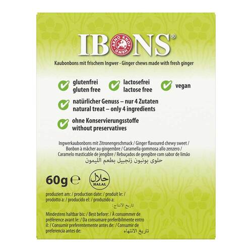 Ibons Ingwer Zitrone Box Kaubonbons - 2