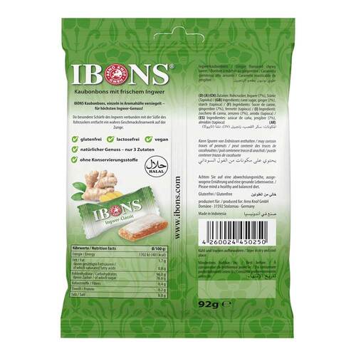 Ibons Ingwer Classic T&uuml;te Kaubonbons - 2