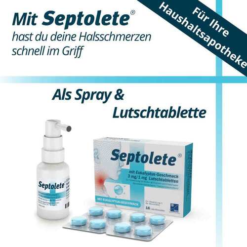 Septolete mit Eukalyptus-Geschmack 3 mg/1 mg Lutschtabletten - 5