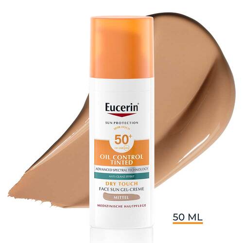 Eucerin Sun Oil Control tinted Creme LSF 50 + mitt. - 2