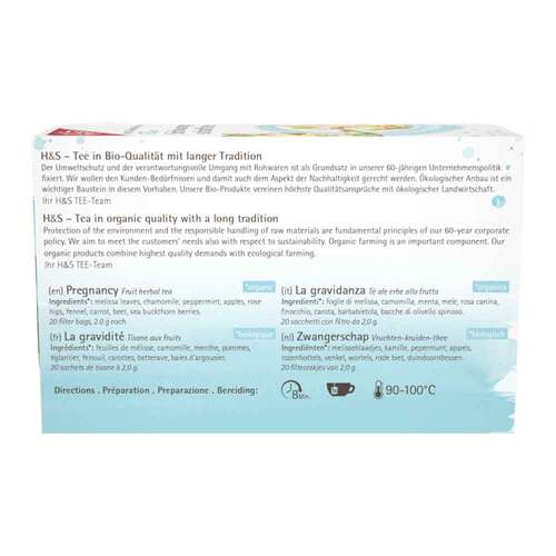 H&S Bio Schwangerschaftstee Filterbeutel - 2