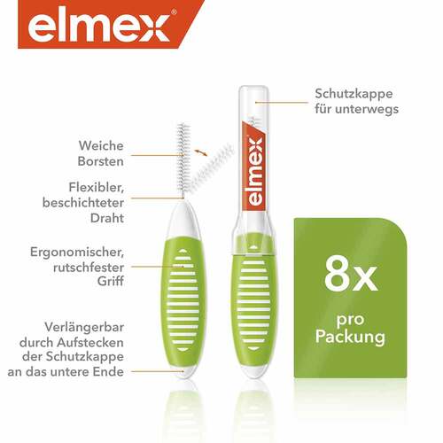 Elmex Interdentalb&uuml;rsten Iso Gr&ouml;&szlig;e 5 0,8 mm gr&uuml;n - 2