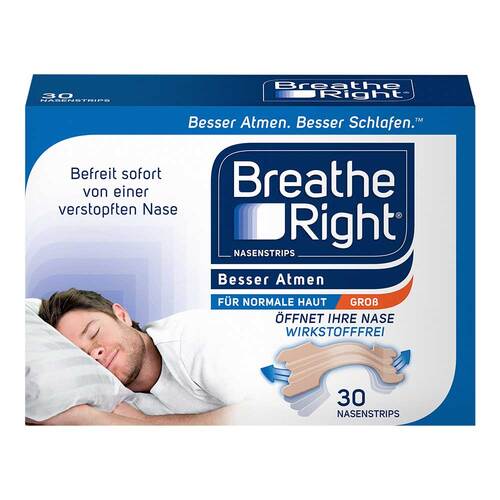 Besser Atmen Breathe Right Nasenpflaster gro&szlig; beige - 1