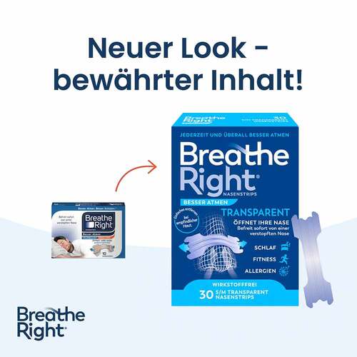 Besser Atmen Breathe Right Nasenpflaster normal transparent  - 2