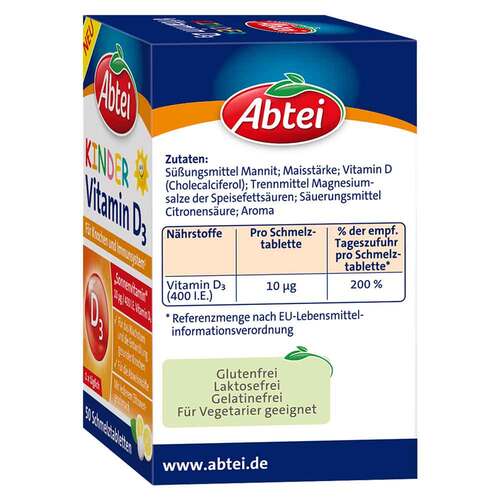 Abtei Kinder Vitamin D3 Schmelztabletten - 4