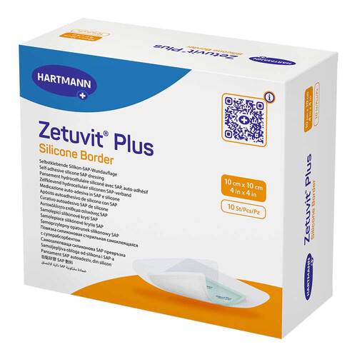 Zetuvit Plus Silicone Border 10x10 cm - 1