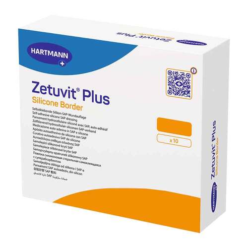 Zetuvit Plus Silicone Border 12,5x12,5 cm - 1