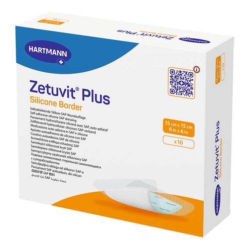 Zetuvit Plus Silicone Border 15x15 cm - 1