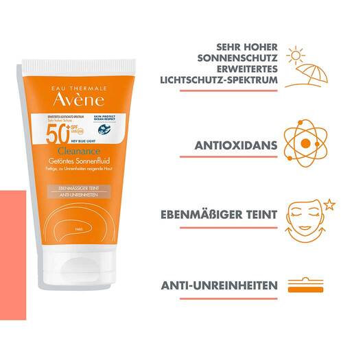 Avene Cleanance Sonnenfluid SPF 50 + get&ouml;nt - 2