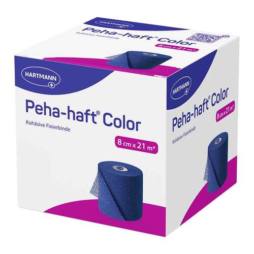 Peha-Haft Color Fixierbinde latexfrei 8 cmx21 m blau - 1