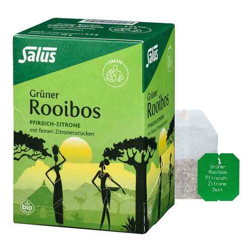 Gr&uuml;ner Rooibostee Pfirsich Zitrone Kr&auml;uter Fr&uuml;chte Tee Bio Salus - 1
