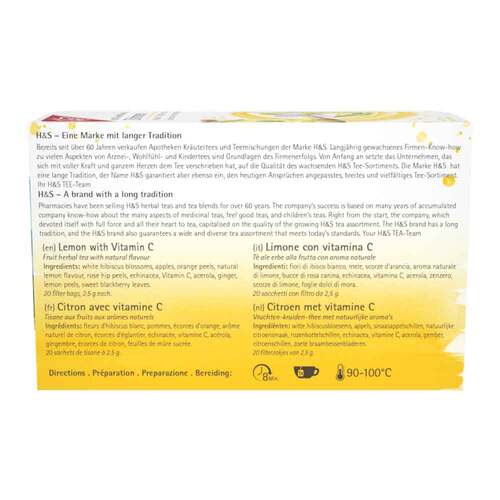 H&S Zitrone mit Vitamin C Filterbeutel - 2