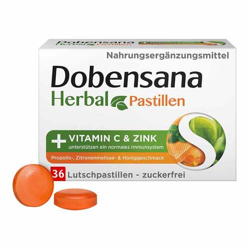 Dobensana Herbal Honiggeschmack Vitamin C &amp; Zink Pastillen - 1