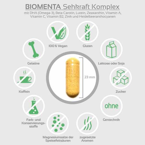 Biomenta Sehkraft Kompl.DHA Lutein Zeaxanthin Kapseln  - 3