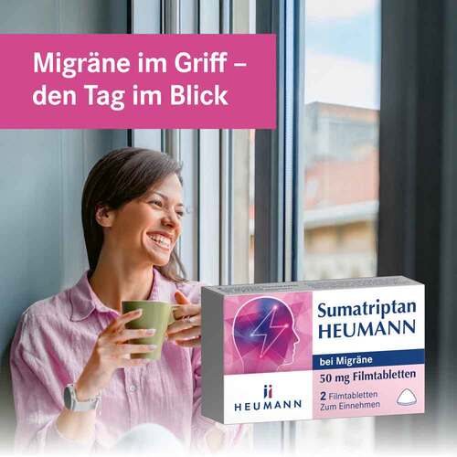 Sumatriptan Heumann bei Migr&auml;ne 50 mg Filmtabletten  - 2
