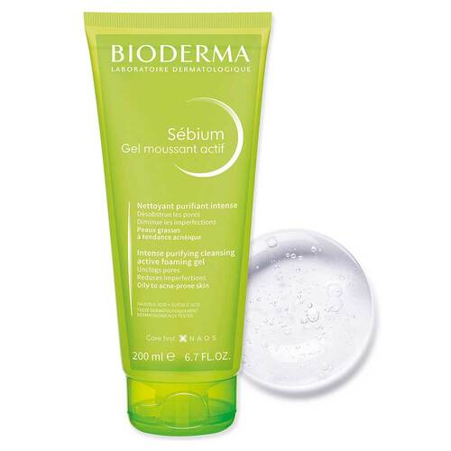 Bioderma Sebium Gel Moussant Actif Reinigungsgel f&uuml;r unreine, &ouml;lige, zu Akne neigende Haut - 5