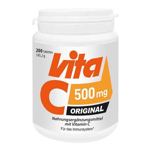 Vita C 500 mg laktosefrei glutenfrei vegan Tabletten  - 1