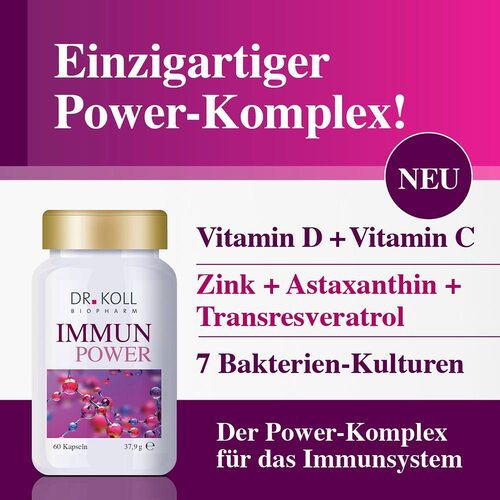 Immun Power Dr. Koll Vitamin C + Vitamin D + Zink Kapseln  - 3