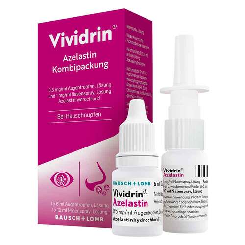 Vividrin® Azelastin Kombipackung bei Heuschnupfen &amp; Allergien - 1