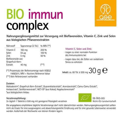 Immun Complex Bio Phyto Vitamins Tabletten - 3