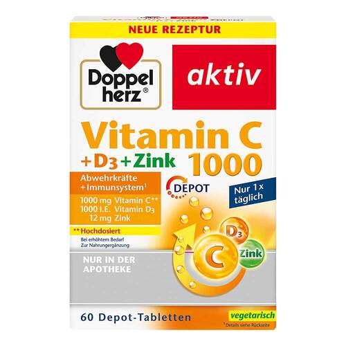 Doppelherz Vitamin C 1000 + D3 + Zink Depot Tabletten - 1