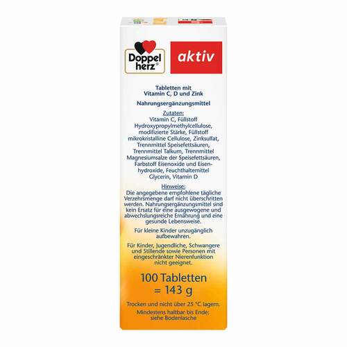 Doppelherz Vitamin C 1000 + D3 + Zink Depot Tabletten - 4