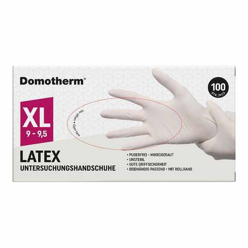 Domotherm Untersuchungshandschuhe Latex unsteril pf XL wei&szlig; - 1
