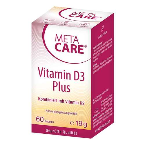 Meta Care Vitamin D3 Plus 10.000 I.E + 80 µg K2 Kapseln  - 1