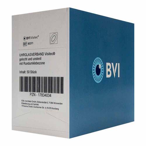 Uhrglasverband unsteril gelocht - 1