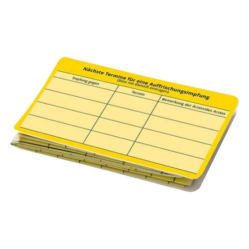 Impfausweis mit H&uuml;lle Scheckkartenformat 43 Zeilen - 2