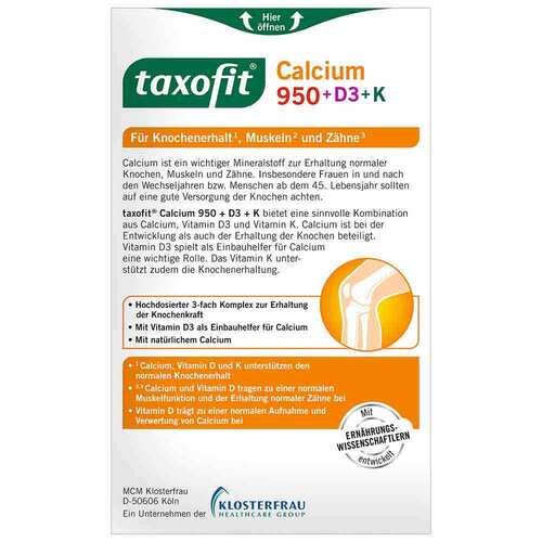 Taxofit Calcium 950 + D3 + K Tabletten - 2