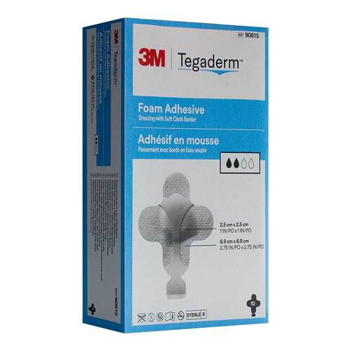 Tegaderm Foam Adhesive 6,9x6,9 cm kreuzform 90615 - 1