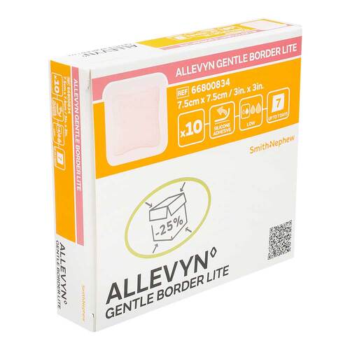 Allevyn Gentle Border Lite 7,5x7,5 cm Schaumverband  - 1