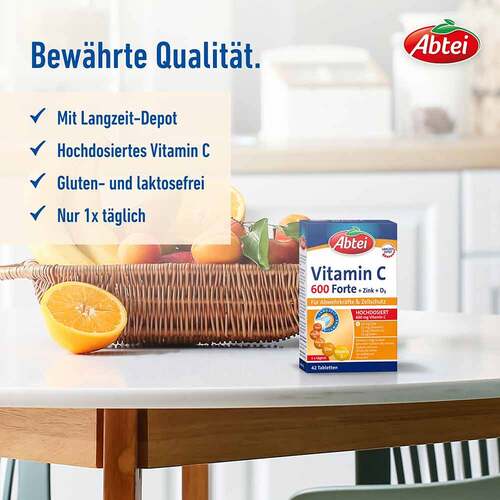 Abtei Vitamin C 600 Forte Tabletten Titandioxidfrei  - 4