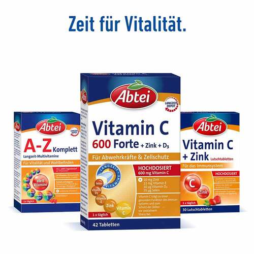 Abtei Vitamin C 600 Forte Tabletten Titandioxidfrei  - 6