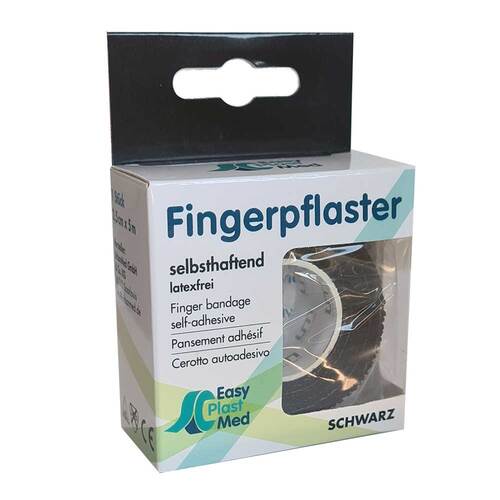 UM Easyplast Fingerpflaster selbsth.2,5 cmx5 m schwarz - 1