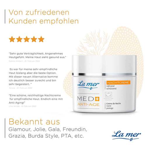 La mer Med + Anti-Age Nachtcreme ohne Parfum - 5