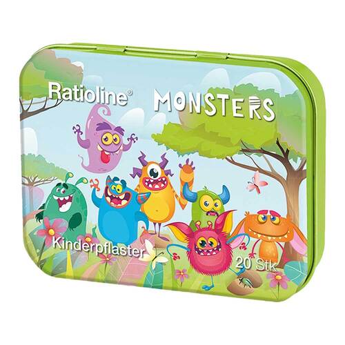 Ratioline Kinderpflaster Strips 3 Gr&ouml;&szlig;en Blechbox - 1