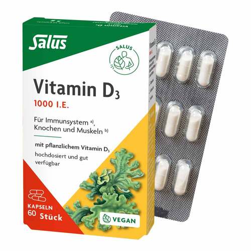 Vitamin D3 1000 I.E.vegan Kapseln Salus - 1