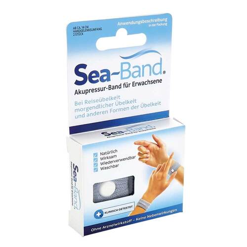 Sea-Band Akupressurband f&uuml;r Erwachsene grau - 1