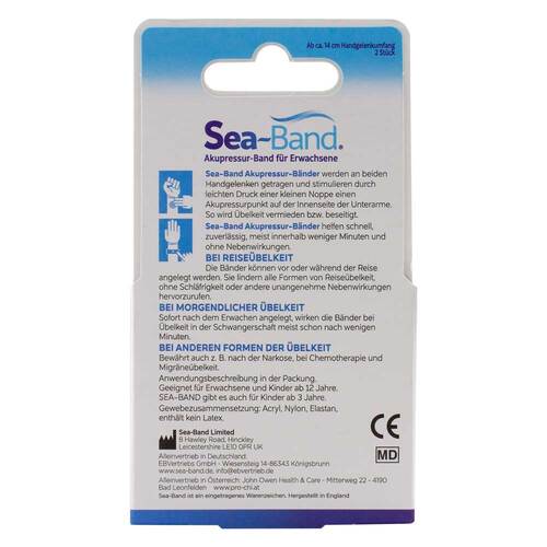 Sea-Band Akupressurband f&uuml;r Erwachsene grau - 2